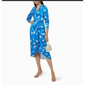 Never Fully Dressed Blue and White Midi Dress